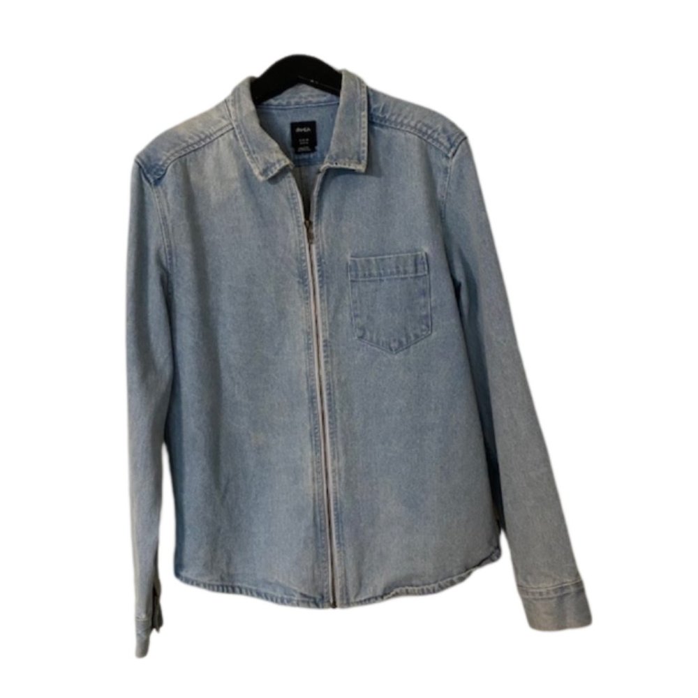 RVCA | Zip-Up Denim Jacket | Size L